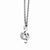 Stainless Steel Polished Treble Clef Crystals Necklace