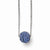 Stainless Steel Polished Blue Enamel Crystals Necklace