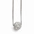 Stainless Steel Polished White Enamel Crystals Necklace