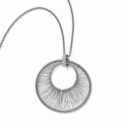 Stainless Steel Polished Wire Circle Necklace