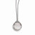 Stainless Steel Polished White Cat'S Eye Round Necklace