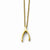 Stainless Steel Polished Yellow Ip-Plated Wishbone Necklace