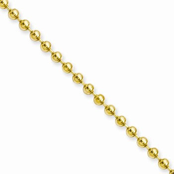 Stainless Steel Ion Plating Gold-Plated Ball Chain