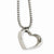 Stainless Steel Heart Pendant On Necklace