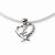 Stainless Steel CZ Pendant On Necklace