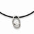 Stainless Steel Culutured Pearl & CZ Pendant On Necklace