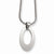 Stainless Steel Oval Pendant On Necklace