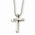 Stainless Steel Cross Pendant On Necklace