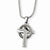 Stainless Steel Cross Circle Pendant On Necklace