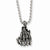 Stainless Steel Skull Hand Pendant On Necklace