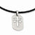 Stainless Steel Fleur De Lis Pendant On Necklace