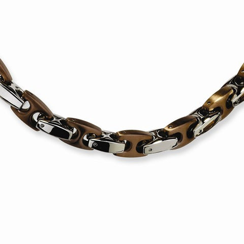 Stainless Steel Chocolate Ip-Plated Necklace