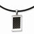 Stainless Steel Gold and Black Color Carbon Fiber Pendant On Necklace