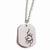 Stainless Steel Ip Chocolate-Plated Dog Tag Necklace