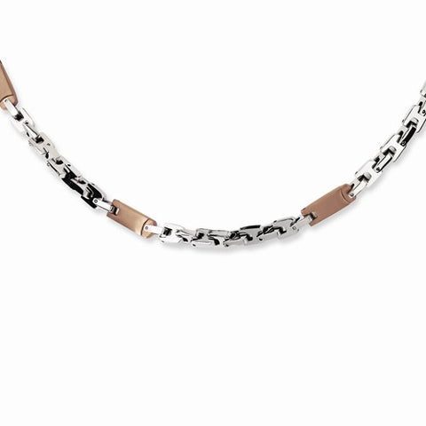 Stainless Steel Chocolate Ip-Plated Necklace