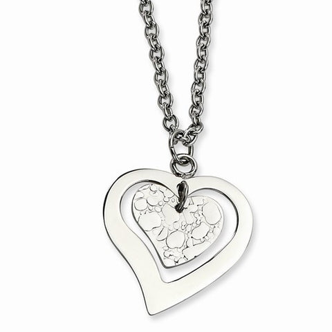 Stainless Steel Heart Extender Necklace