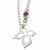 Stainless Steel Yellow Ip-Plated and Amethyst Necklace