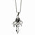 Stainless Steel Dagger Skull Pendant On Necklace