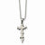 Stainless Steel Cross Dagger Pendant On Necklace