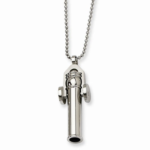 Stainless Steel Polished Cannon Necklace