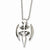 Stainless Steel Gothic Cross Pendant On Necklace