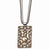 Stainless Steel Swirls Chocolate Ip-Plated Necklace