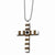 Stainless Steel Wood Cross Necklace