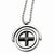 Stainless Steel Black Ip-Plated X Fancy Moveable Necklace