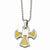 Stainless Steel Yellow Ip-Plated Cross Necklace