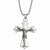 Stainless Steel Polished Crucifix Pendant On Necklace