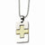 Stainless Steel Yellow Ip-Plated Cross Necklace