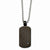 Stainless Steel Black Pvd-Plated CZ Pendant On Necklace