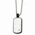 Stainless Steel Black Pvd CZ Pendant On Necklace