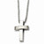 Stainless Steel Cross Pendant On Necklace