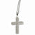 Stainless Steel CZs Cross Pendant On Necklace