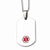 Stainless Steel Red Enamel Medical Necklace