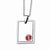 Stainless Steel Red Enamel Medical Pendant Necklace