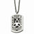 Stainless Steel Trinity Symbol Reversible Dog Tag Necklace