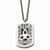 Stainless Steel Trinity Symbol Reversible Dog Tag Necklace