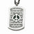 Stainless Steel Peace Symbol & Crosses Reversable Dog Tag Necklace