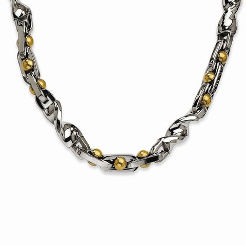 Stainless Steel Yellow Ip-Plated Necklace