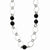 Stainless Steel Ovals & Onyx Gemstones Necklace