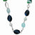 Stainless Steel Green & Black Agate Necklace