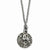 Stainless Steel Heart Cutouts Puffed Circle Necklace