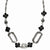 Stainless Steel Black Agate & Resin Necklace