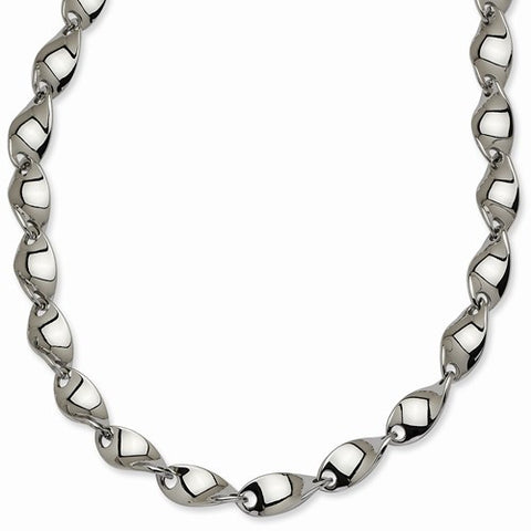 Stainless Steel Polished Twisted Necklace