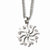 Stainless Steel Snowflake CZs Necklace