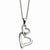 Stainless Steel Heart Pendant On Necklace