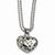 Stainless Steel Puffed Heart Heart Cutouts Necklace