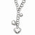 Stainless Steel Polished Hearts Y Necklace